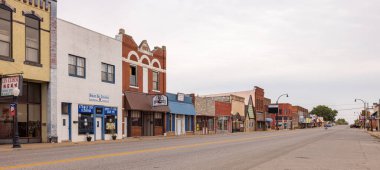 Stroud, Oklahoma, USA - October 16, 2022: The old business district on Main Street