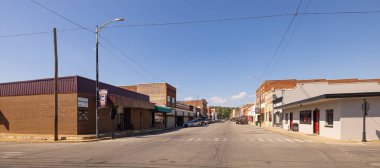 Poteau, Oklahoma, USA - October 15, 2022: The old business district on Dewey Avenue