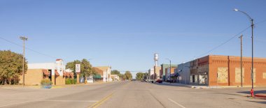 Pond Creek, Oklahoma, USA - October 17, 2022: The old business district on Broadway Avenue