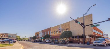 Gainesville, Texas, USA - October 19, 2022: The old business district on Commerce Street