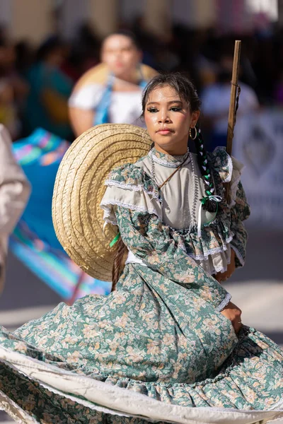 Matamoros Tamaulipas Mexico November 2022 Desfile Del Noviembre Dancer Dress — Stock Photo, Image