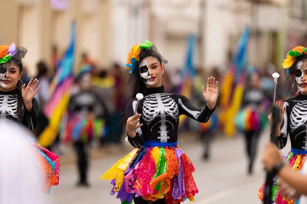 Matamoros Tamaulipas Mexiko Listopadu 2022 Dia Los Muertos Parade Roztleskávačky — Stock fotografie