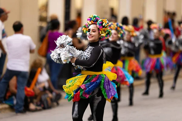 Matamoros Tamaulipas Mexico November 2022 Dia Los Muertos Parade Cheerleaders — Stockfoto