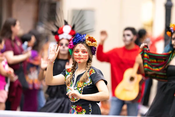 Matamoros Tamaulipas Meksyk Listopada 2022 Parada Dia Los Muertos Członkowie — Zdjęcie stockowe