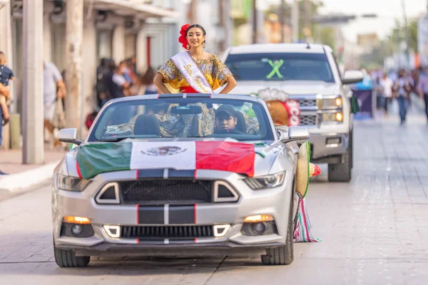 Matamoros Tamaulipas México Septiembre 2022 Desfile Septiembre Reina Mexicana Belleza — Foto de Stock