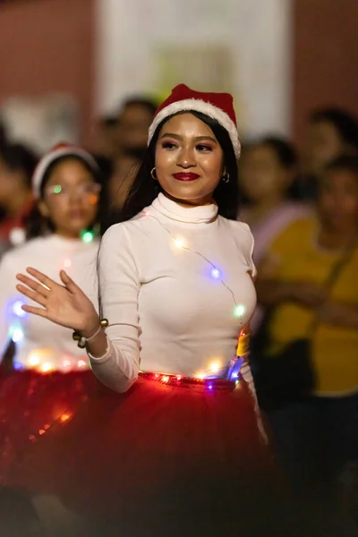 Matamoros Tamaulipas Mexiko Dezember 2022 Desfile Navidad Tänzer Traditioneller Kleidung — Stockfoto