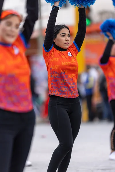 Valle Hermoso Tamaulipas Μεξικό Μαρτίου 2023 City Anniversary Parade Cheerleaders — Φωτογραφία Αρχείου