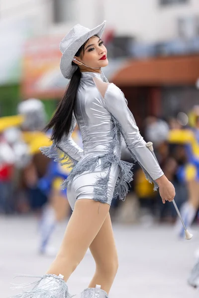 Valle Hermoso Tamaulipas México Março 2023 City Anniversary Parade Cheerleaders — Fotografia de Stock