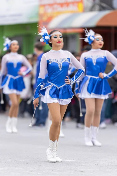 Valle Hermoso Tamaulipas Mexico Березня 2023 City Anniversary Parade Cheerleaders — стокове фото