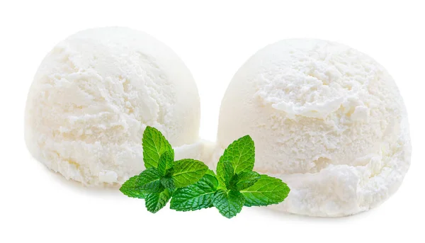 바닐라 아이스크림 레아와 배경에 고립되어 — 스톡 사진