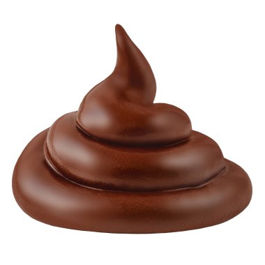 Beyaz arka planda izole edilmiş çikolata kremi girdabı. Erimiş çikolata. Bükülmüş kakao ezmesi yayılıyor. 