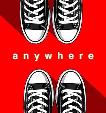 Birbirlerine bakan iki çift ayakkabı.