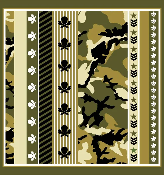 Pattern Stripes Stripes Army Green Color — Stock Vector