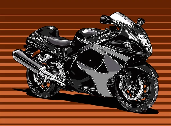 Grand Modèle Vecteur Moto Sport — Image vectorielle
