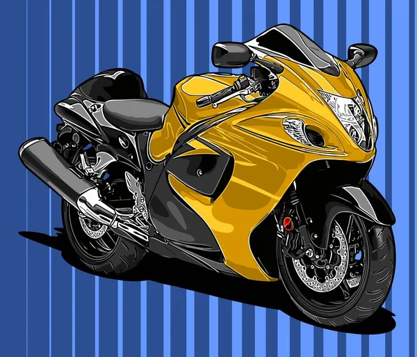 Motorrad Vektor Vorlage Auf Grauem Hintergrund — Stockvektor