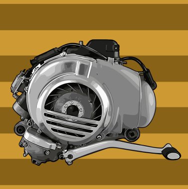  İtalya vektör şablonunda yapılmış retro scooter