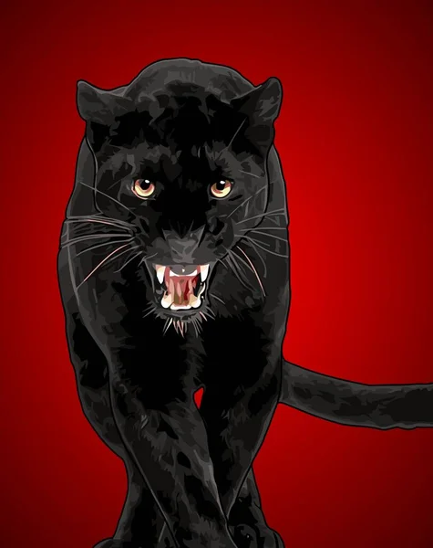 Шаблон Черной Пантеры — стоковый вектор