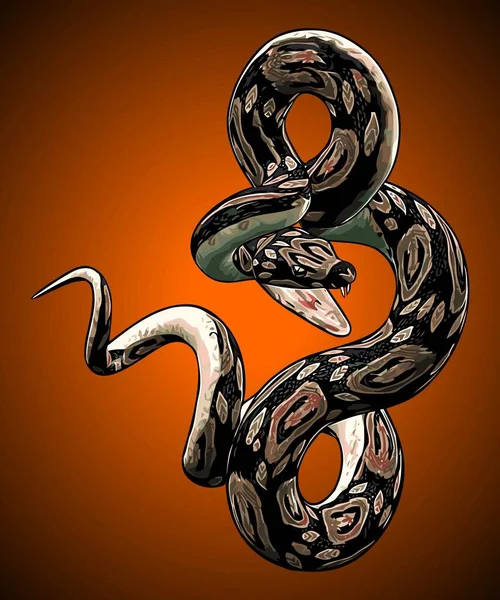 Векторный Шаблон Ядовитой Змеи — стоковый вектор