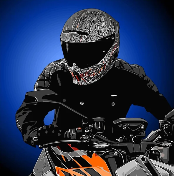 Motard Sur Modèle Vectoriel Moto — Image vectorielle