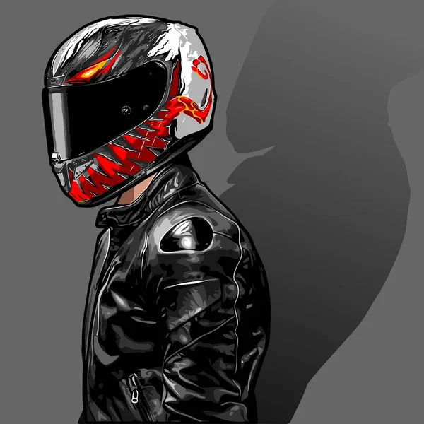 Rider Côté Vue Vectoriel Modèle — Image vectorielle