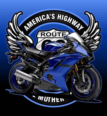  Trafik işaretinde kanatları olan motorsiklet