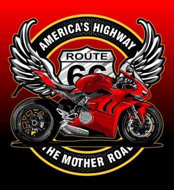  Trafik işaretinde kanatları olan motorsiklet