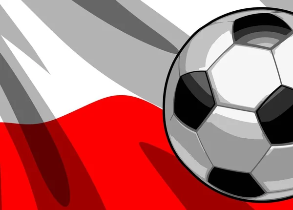 サッカーボールとワールドカップの国の旗 — ストックベクタ