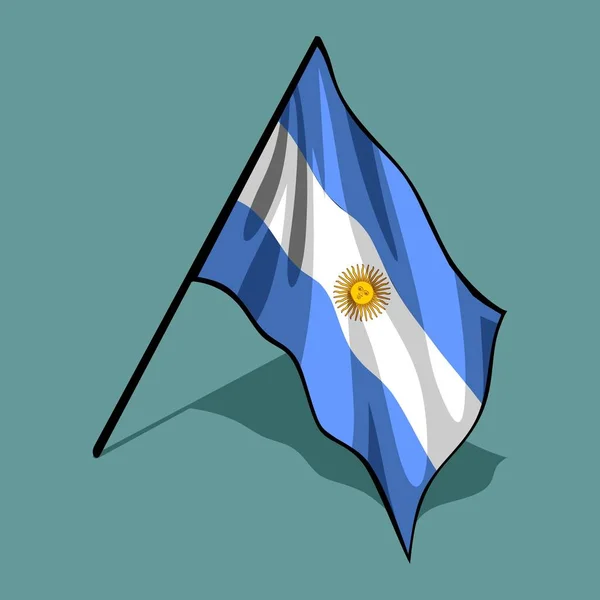 Argentinië Land Vlag Vector Template — Stockvector