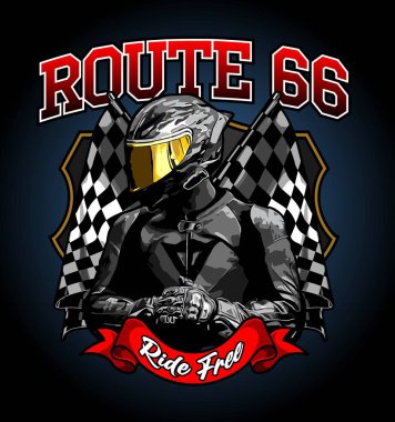 Yarış geçmişi olan motorcu ve kurdele