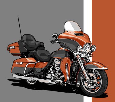 Grafik tasarımı için motosiklet vektör şablonu