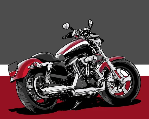 Мотоцикл Векторний Шаблон Потреб Графічного Дизайну — стоковий вектор