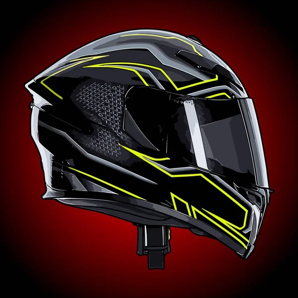 Templat Vektor Helm Sepeda Motor Untuk Kebutuhan Desain - Stok Vektor