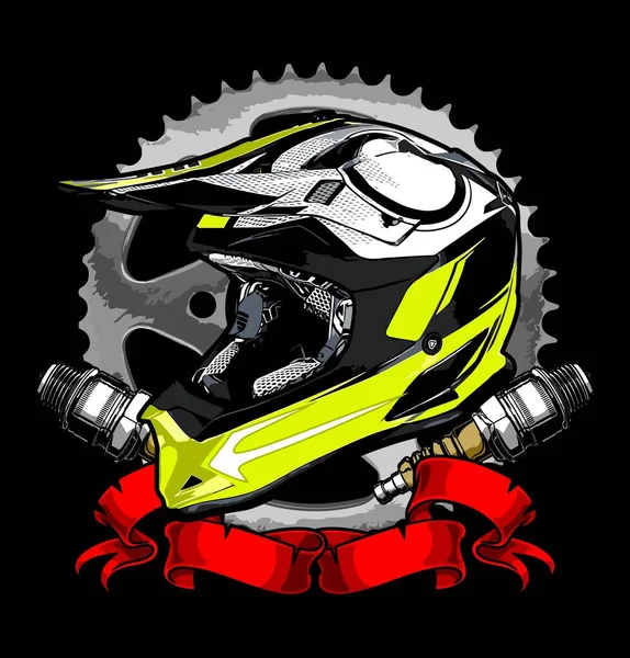 Templat Vektor Helm Sepeda Motor Untuk Kebutuhan Desain - Stok Vektor
