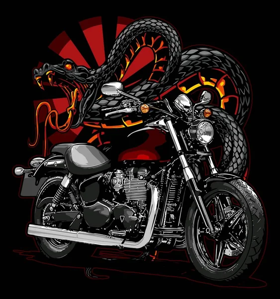 Modèle Vectoriel Moto Réservoir Rouge — Image vectorielle