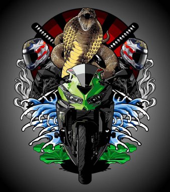  grafik tasarımı için motorcu vektör şablonu 