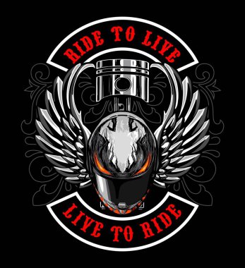 grafik tasarımı için motorcu vektör şablonu