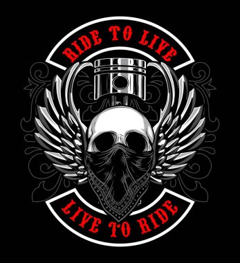 grafik tasarımı için motorcu vektör şablonu