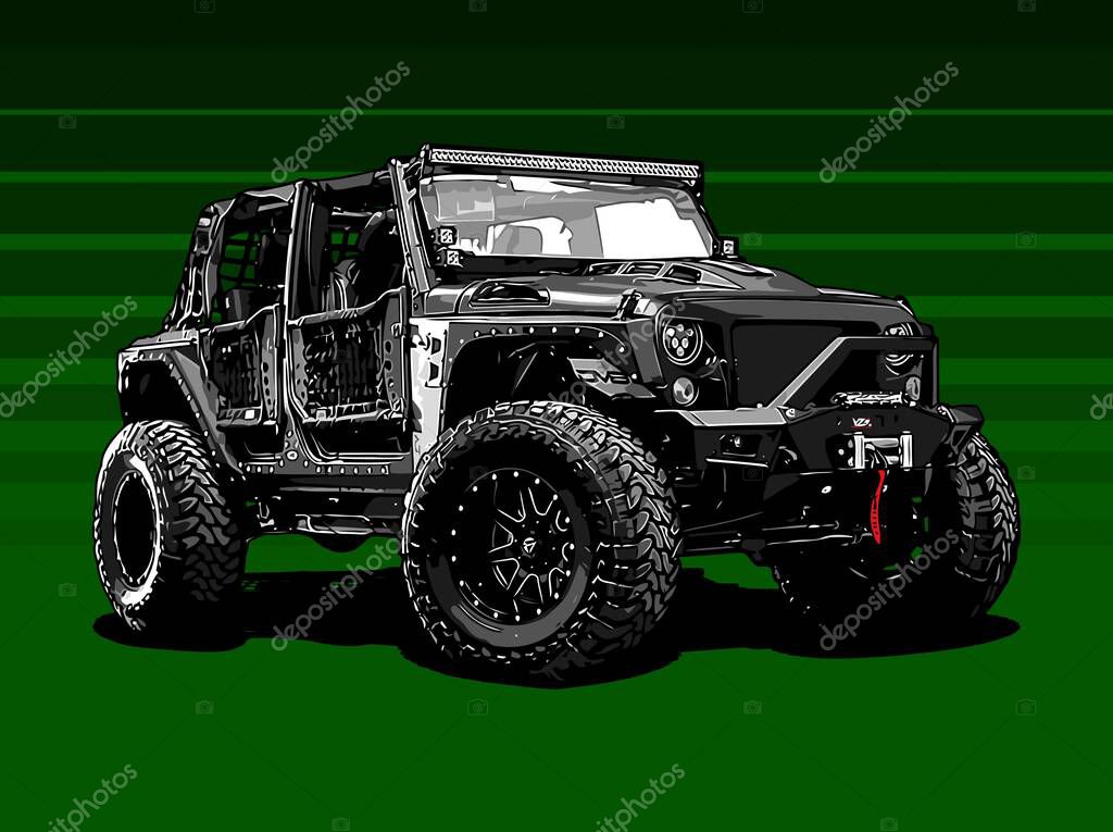 Suv car vector template for graphic design