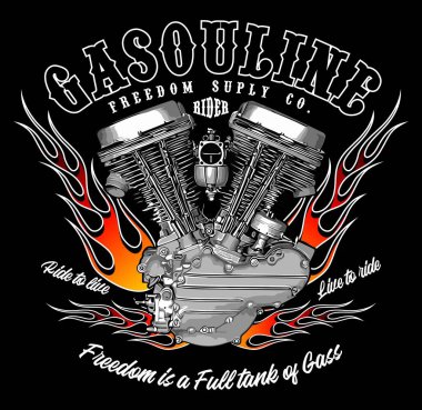 Grafik tasarımı için v motorlu vektör şablonu 