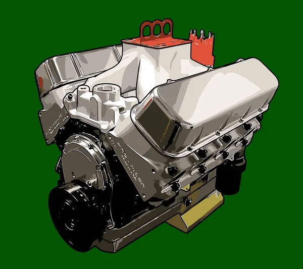 Car Racing Engine Vector Template — Stock Vector