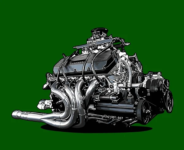 Auto Závodní Motor Vektor Šablony — Stockový vektor