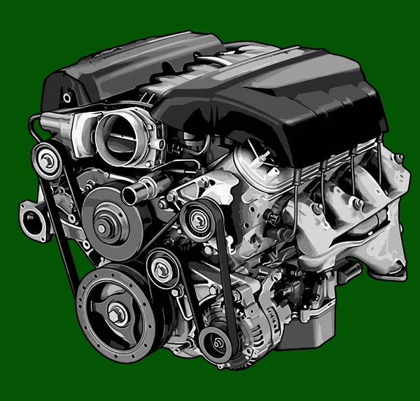 Modèle Vectoriel Moteur Course Automobile — Image vectorielle
