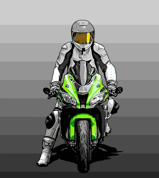 Modelo Vetor Motociclista Para Design Gráfico — Vetor de Stock