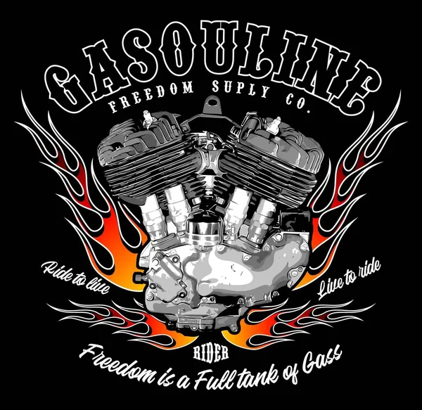 Grafik tasarımı için v motorlu vektör şablonu 