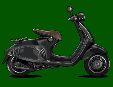  Grafik tasarımı için scooter vektör şablonu 