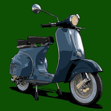  Grafik tasarımı için scooter vektör şablonu 