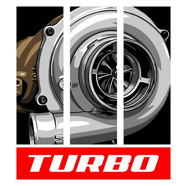 Turbo Kit Vektorvorlage Für Grafikdesign — Stockvektor