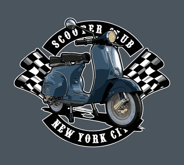  Grafik tasarımı için scooter vektör şablonu 