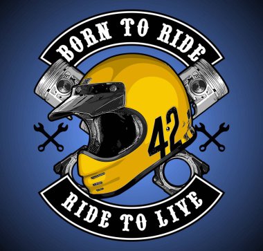  Grafik tasarımı için kask vektör şablonu