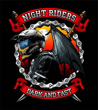 grafik tasarımı için motorcu vektör şablonu